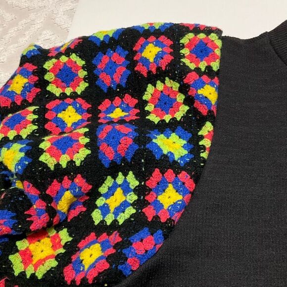 THML James Crochet Short Puff Sleeve Top. Size Large. Anthro. Grandmacore - Picture 7 of 12